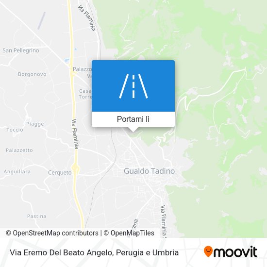 Mappa Via Eremo Del Beato Angelo