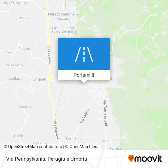Mappa Via Pennsylvania