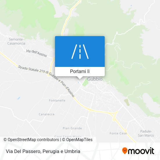 Mappa Via Del Passero
