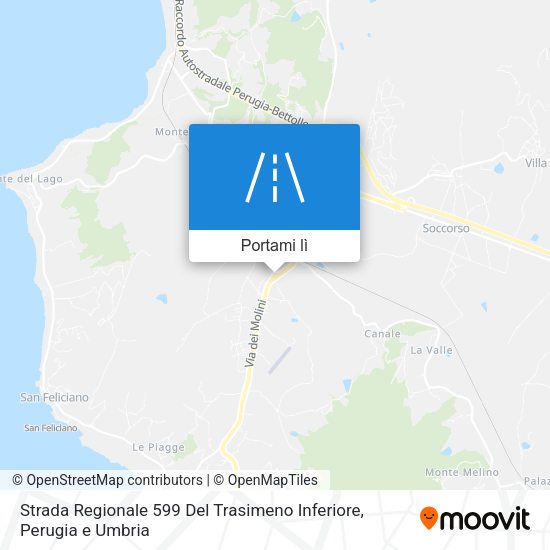 Mappa Strada Regionale 599 Del Trasimeno Inferiore
