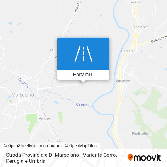 Mappa Strada Provinciale Di Marsciano - Variante Cerro
