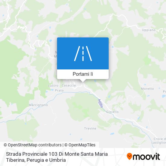 Mappa Strada Provinciale 103 Di Monte Santa Maria Tiberina