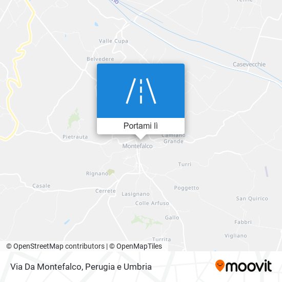 Mappa Via Da Montefalco