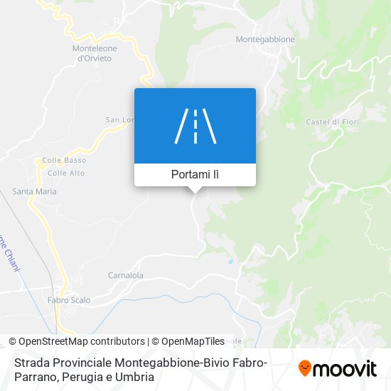 Mappa Strada Provinciale Montegabbione-Bivio Fabro-Parrano