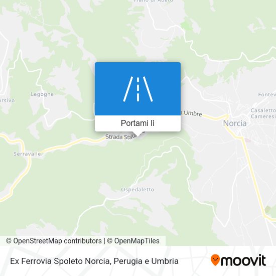 Mappa Ex Ferrovia Spoleto Norcia