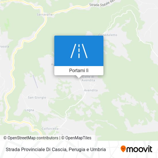 Mappa Strada Provinciale Di Cascia