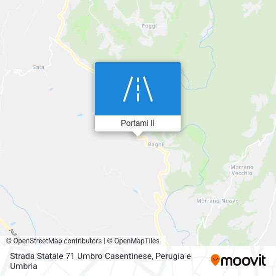 Mappa Strada Statale 71 Umbro Casentinese
