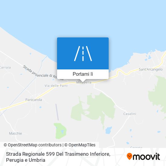 Mappa Strada Regionale 599 Del Trasimeno Inferiore