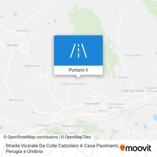 Mappa Strada Vicinale Da Colle Calzolaro A Casa Paolinami