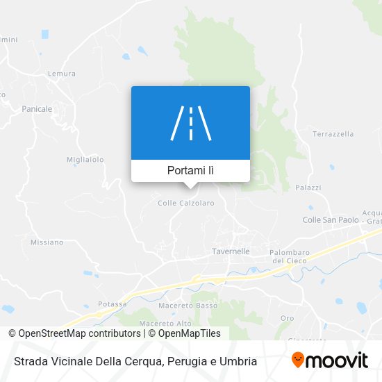 Mappa Strada Vicinale Della Cerqua