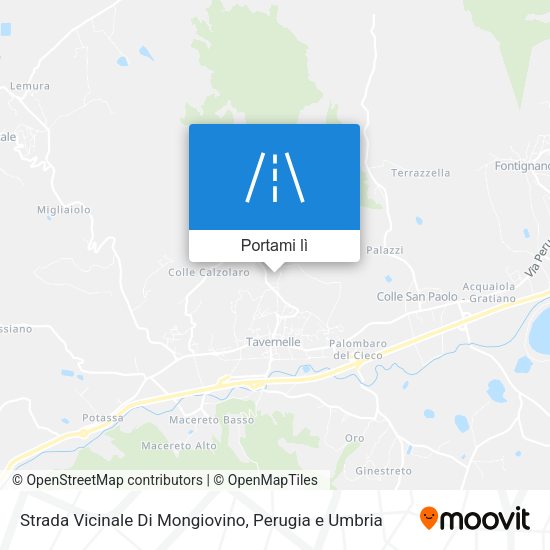 Mappa Strada Vicinale Di Mongiovino