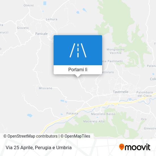 Mappa Via 25 Aprile