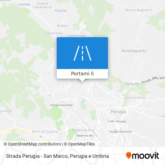 Mappa Strada Perugia - San Marco