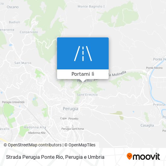 Mappa Strada Perugia Ponte Rio