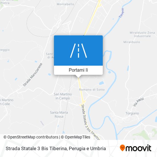 Mappa Strada Statale 3 Bis Tiberina