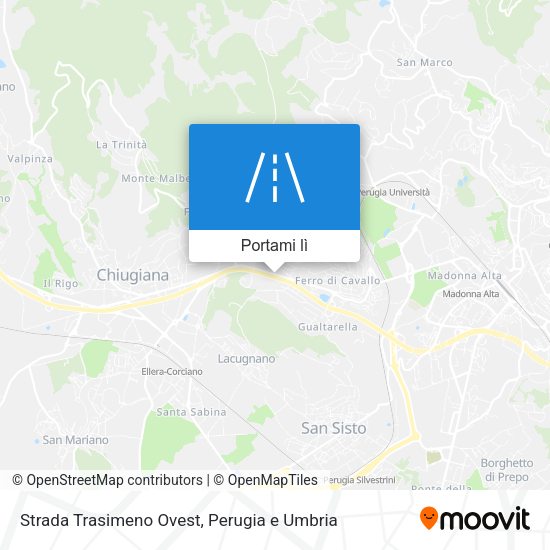 Mappa Strada Trasimeno Ovest