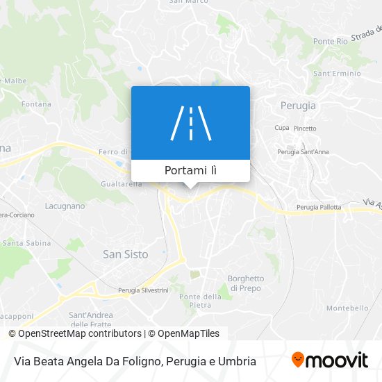 Mappa Via Beata Angela Da Foligno