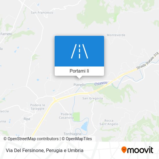 Mappa Via Del Fersinone