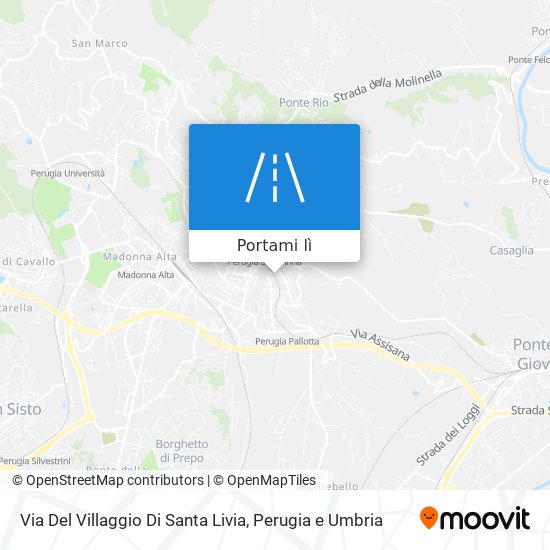 Mappa Via Del Villaggio Di Santa Livia
