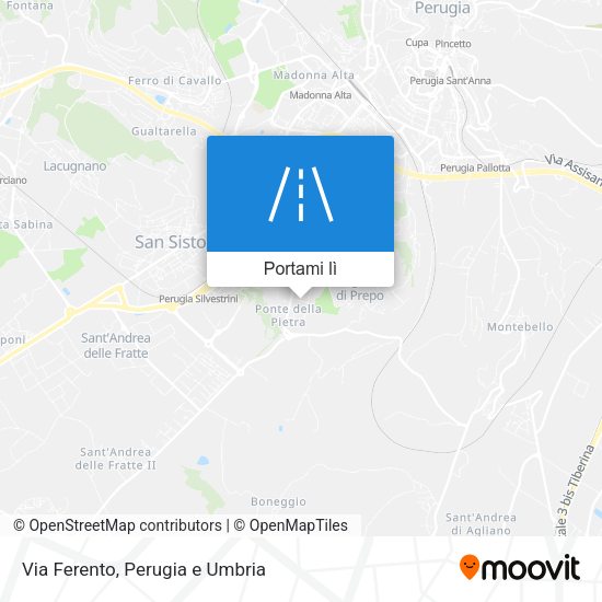Mappa Via Ferento