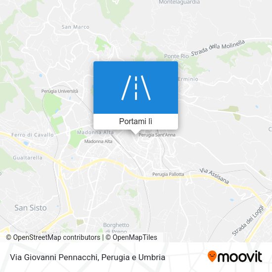 Mappa Via Giovanni Pennacchi