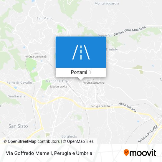 Mappa Via Goffredo Mameli