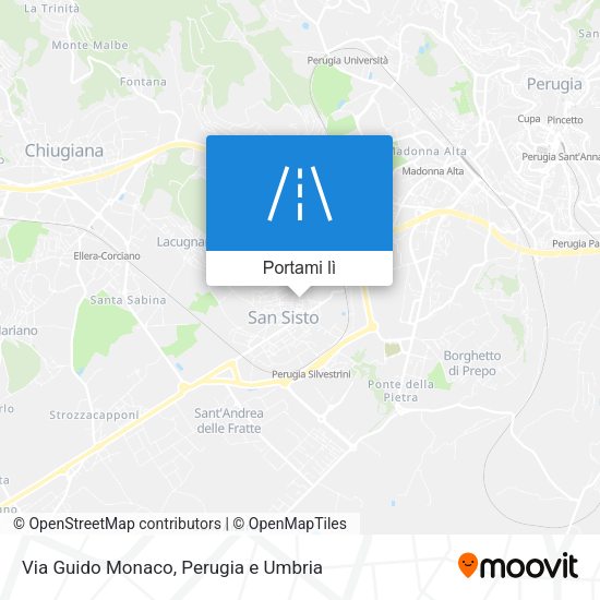 Mappa Via Guido Monaco