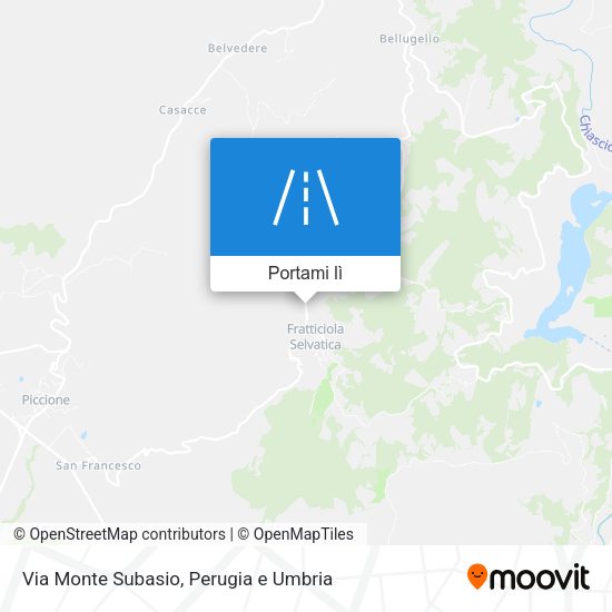 Mappa Via Monte Subasio