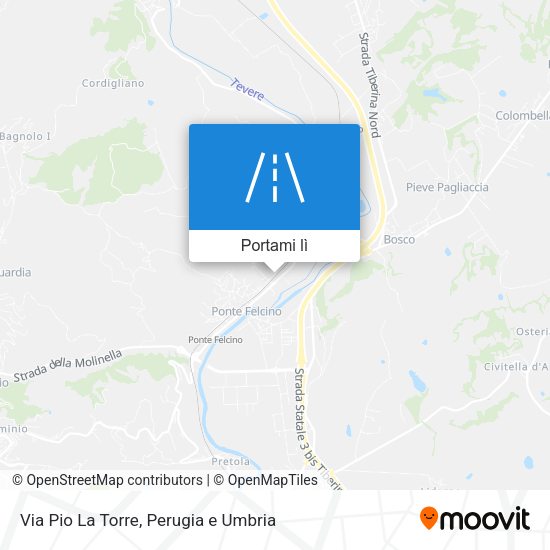 Mappa Via Pio La Torre