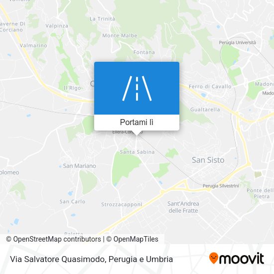 Mappa Via Salvatore Quasimodo