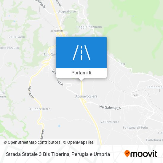 Mappa Strada Statale 3 Bis Tiberina