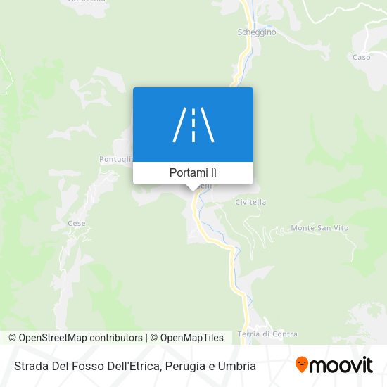 Mappa Strada Del Fosso Dell'Etrica