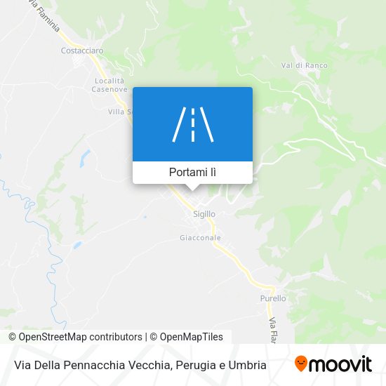 Mappa Via Della Pennacchia Vecchia