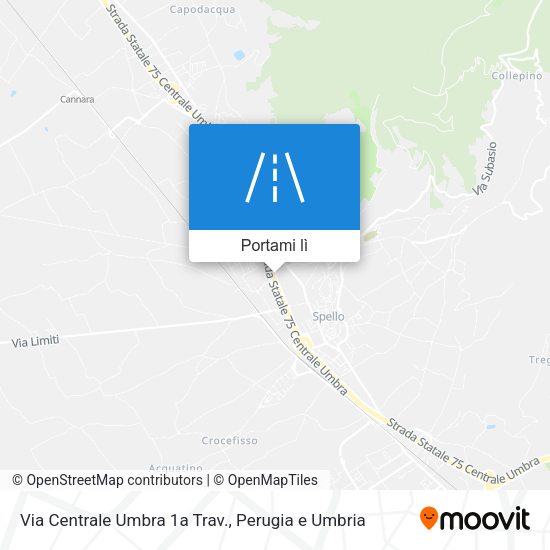 Mappa Via Centrale Umbra 1a Trav.