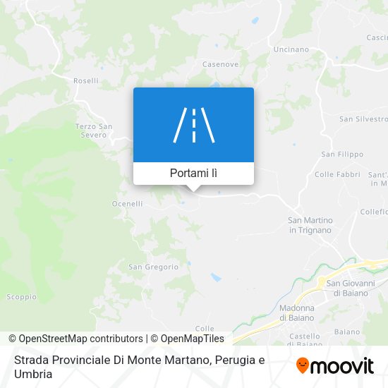 Mappa Strada Provinciale Di Monte Martano
