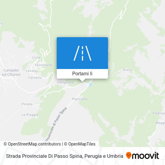 Mappa Strada Provinciale Di Passo Spina