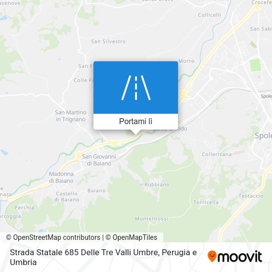 Mappa Strada Statale 685 Delle Tre Valli Umbre