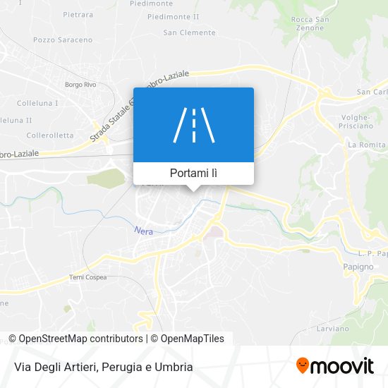 Mappa Via Degli Artieri