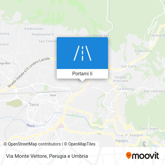 Mappa Via Monte Vettore
