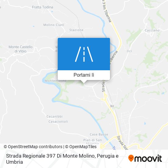 Mappa Strada Regionale 397 Di Monte Molino