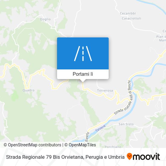 Mappa Strada Regionale 79 Bis Orvietana