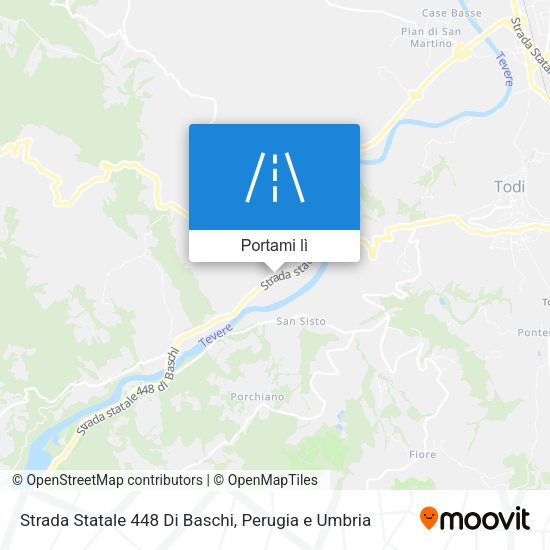 Mappa Strada Statale 448 Di Baschi