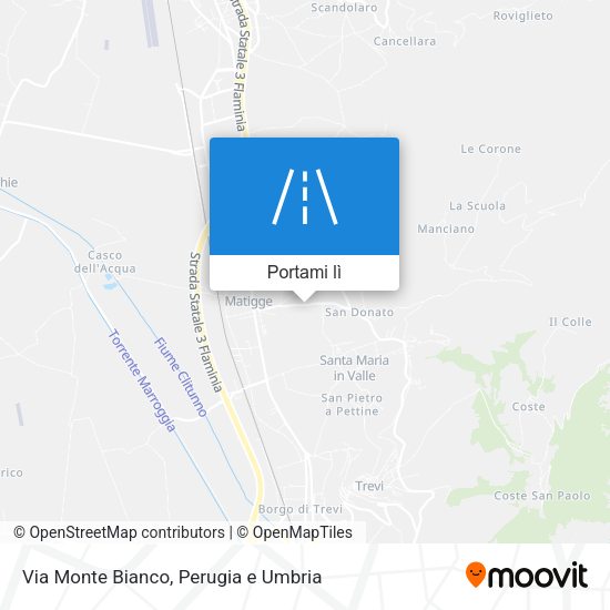 Mappa Via Monte Bianco