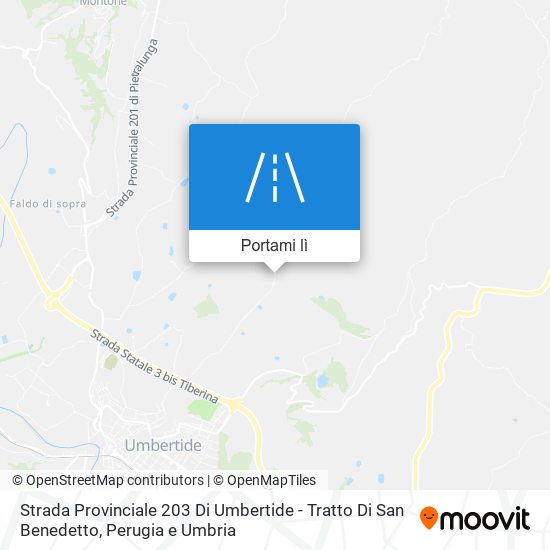 Mappa Strada Provinciale 203 Di Umbertide - Tratto Di San Benedetto