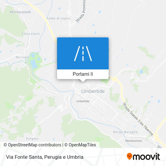 Mappa Via Fonte Santa