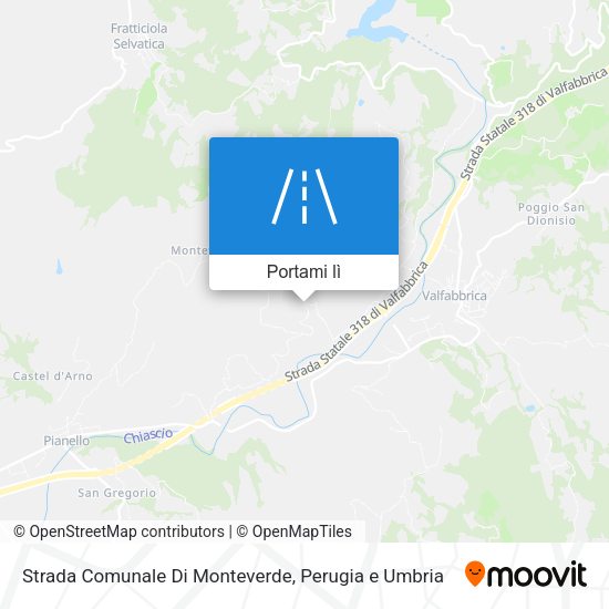 Mappa Strada Comunale Di Monteverde