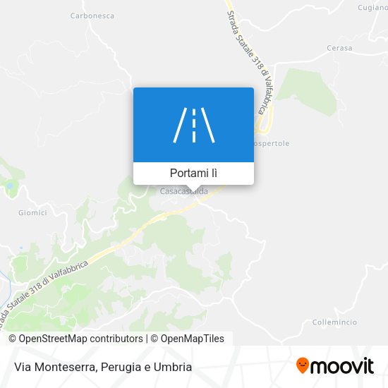Mappa Via Monteserra