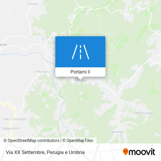 Mappa Via XX Settembre
