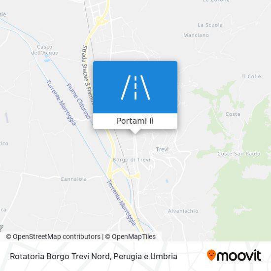 Mappa Rotatoria Borgo Trevi Nord