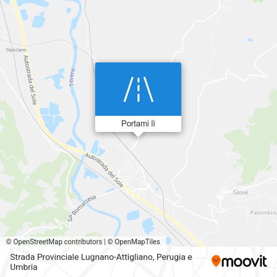 Mappa Strada Provinciale Lugnano-Attigliano
